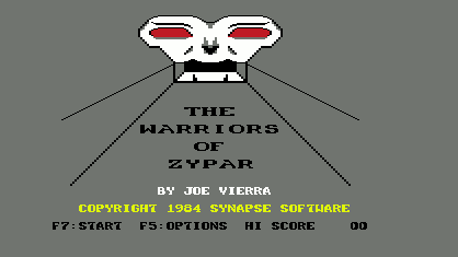 The Warriors of Zypar Title Screen